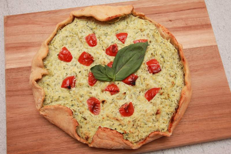 torta salata ricotta e pesto