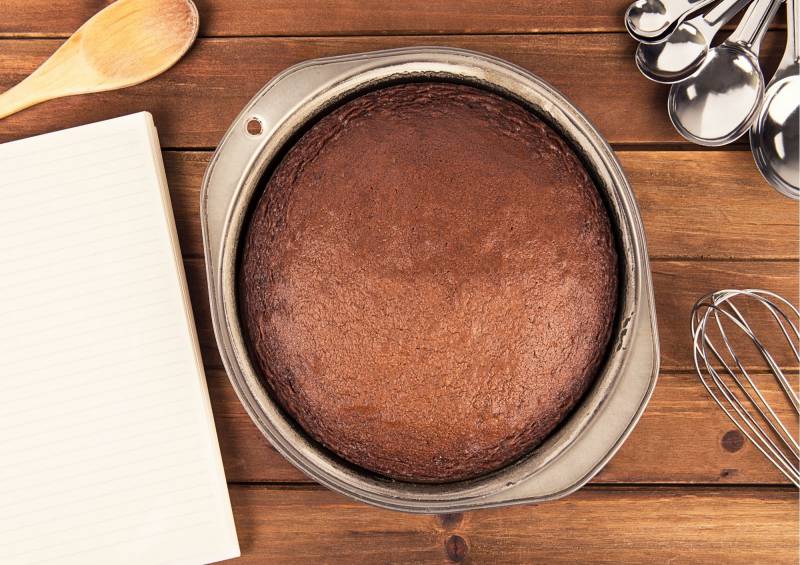 torta all'acqua con cacao